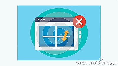 Browser error icon, website internet problem vector design Generative AI Vector Illustration