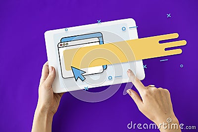 Browser Internet Network Technology Graphics Concept Stock Photo
