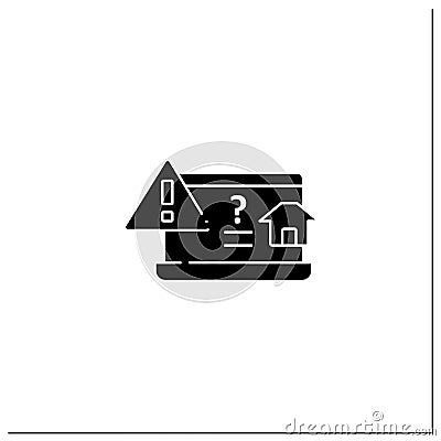 Browser notification glyph icon Vector Illustration