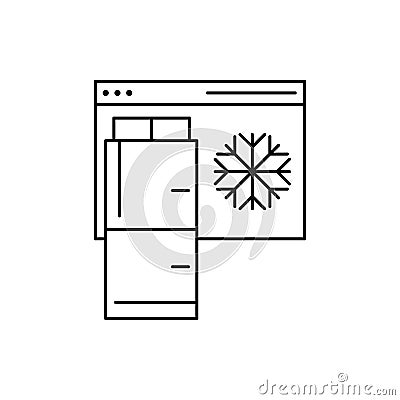 Browser refrigerator cold snowflake icon. Element of Internet in life icon Stock Photo