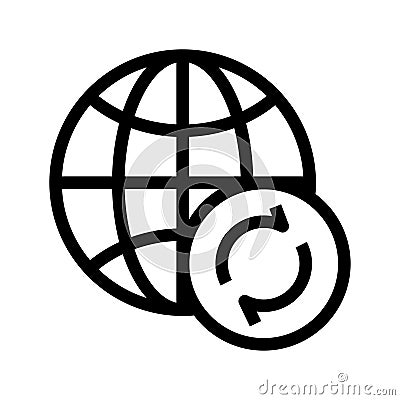 Browser reload Vector Line Icon Stock Photo
