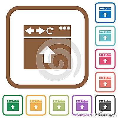 Browser scroll up simple icons Stock Photo