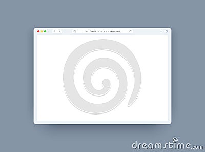 Browser template set in light theme for website, laptop and computer. Browser window concept for desktop, pad and Vector Illustration