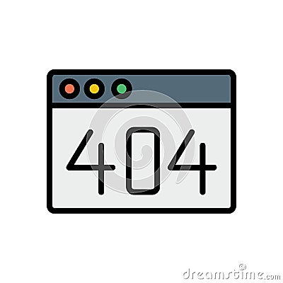Browser, web site, error icon. Simple color with outline vector elements of internet explorer icons for ui and ux, website or Stock Photo