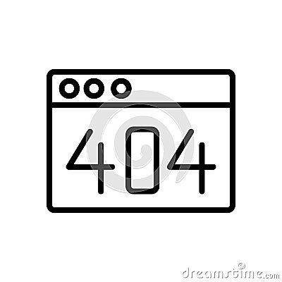 Browser, web site, error icon. Simple line, outline vector elements of internet explorer icons for ui and ux, website or mobile Stock Photo