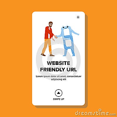 browser website frendly url vector Vector Illustration