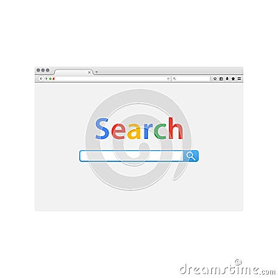 Browser window vector illustration Vector Illustration