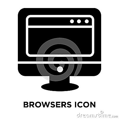 Browsers icon vector isolated on white background, logo concept Vector Illustration