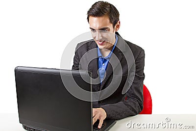 Browsing the internet Stock Photo