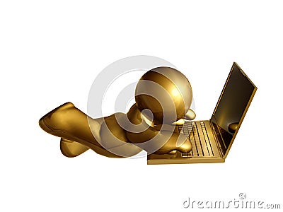 Browsing internet with security and comfort Stock Photo