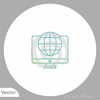 Browsing page vector icon sign symbol Vector Illustration