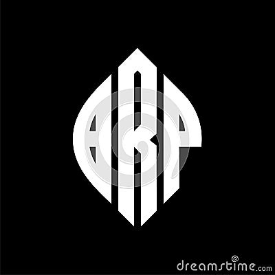 BRP circle letter logo design with circle and ellipse shape. BRP ellipse letters with typographic style. The three initials form a Vector Illustration