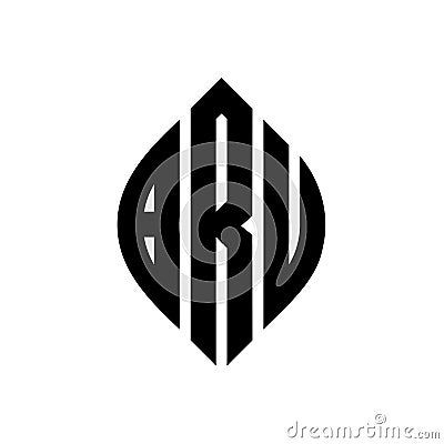BRU circle letter logo design with circle and ellipse shape. BRU ellipse letters with typographic style. The three initials form a Vector Illustration