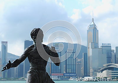 Bruce Lee - Hong Kong Editorial Stock Photo