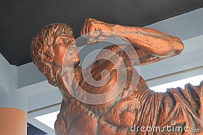 Bruce Lee statue at Hong Kong Heritage Museum Editorial Stock Photo