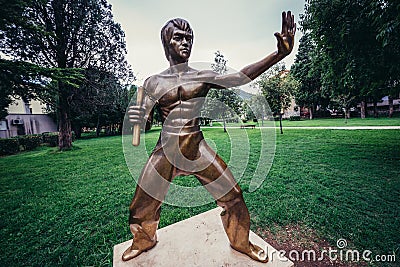 Bruce Lee statue Editorial Stock Photo