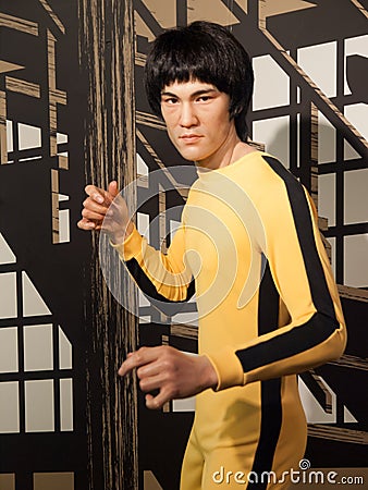 Bruce Lee wax statue Editorial Stock Photo