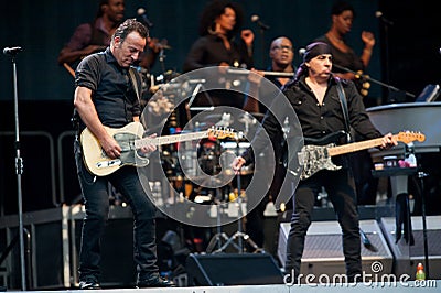 Bruce Springsteen during the concert Editorial Stock Photo