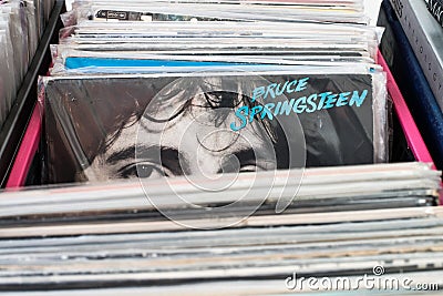 Bruce Springsteen vinyl Editorial Stock Photo