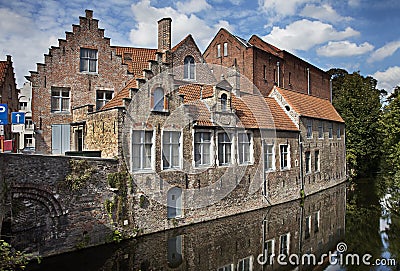 Bruges canal, Belgium Stock Photo