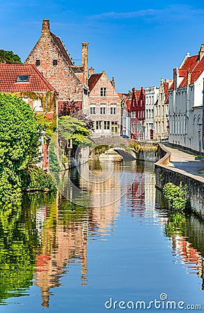 Bruges canal, Belgium Stock Photo