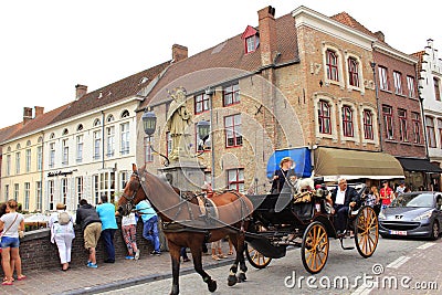 Bruges historic city center Belgium Editorial Stock Photo