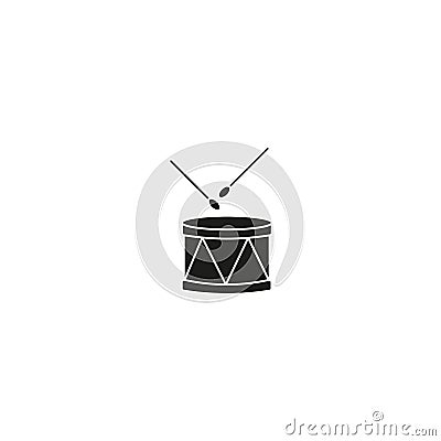 Drum vector icon Vector Illustration