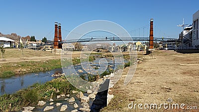 Bruma Lake bridge Stock Photo