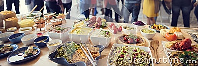 Brunch Choice Crowd Dining Food Options Eating Concept Stock Photo