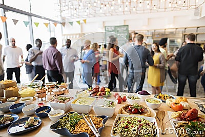 Brunch Choice Crowd Dining Food Options Eating Concept Stock Photo