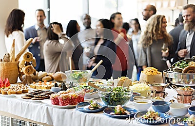 Brunch Choice Crowd Dining Food Options Eating Concept Stock Photo