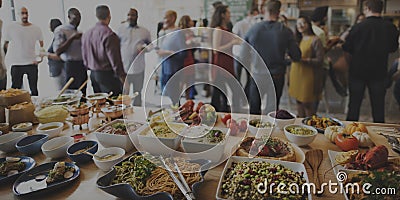 Brunch Choice Crowd Dining Food Options Eating Concept Stock Photo