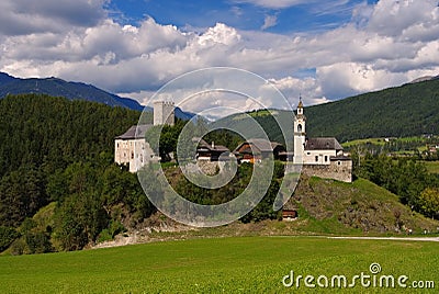 Bruneck castle Lamprechtsburg Stock Photo