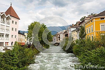 Bruneck town in Italy Stock Photo