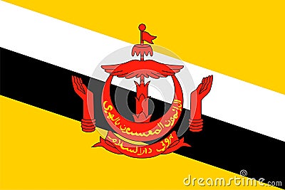 Brunei flag Stock Photo