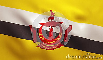 Brunei Flag Cartoon Illustration