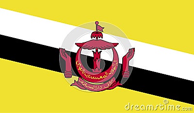 Brunei flag image Vector Illustration
