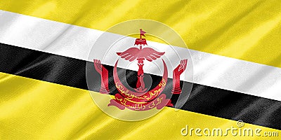 Brunei Flag Stock Photo