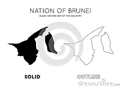 Brunei map. Vector Illustration