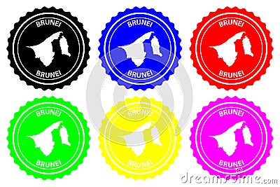 Brunei rubber stamp Vector Illustration