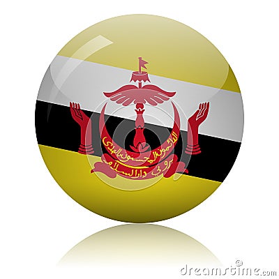 Bruneian flag glass icon vector illustration Vector Illustration