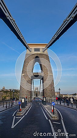 Brunel suspension bridge in Bristol Editorial Stock Photo