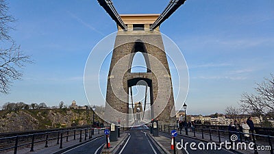 Brunel suspension bridge in Bristol Editorial Stock Photo