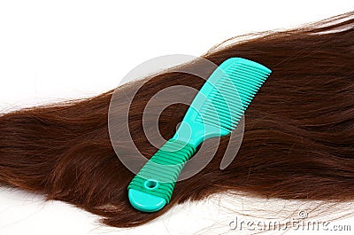 Brunette long hair Stock Photo