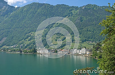 Brunnen,Lake Lucerne,Lucerne Canton,Switzerland Stock Photo