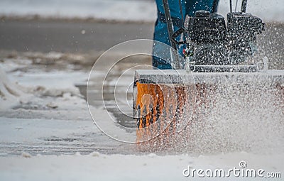 Brush Broom Snow Removal Stock Photo