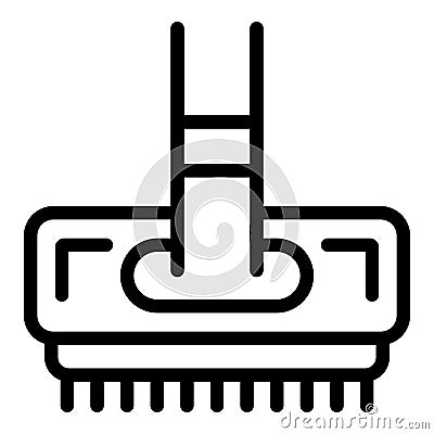 Brush clean mop icon outline vector. Broom clean Vector Illustration