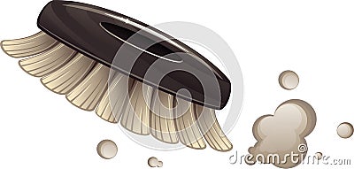 Brush cleaning dust Vector Illustration