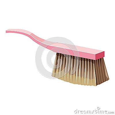 Brush for cleaning icon, cartoon style Vector Illustration