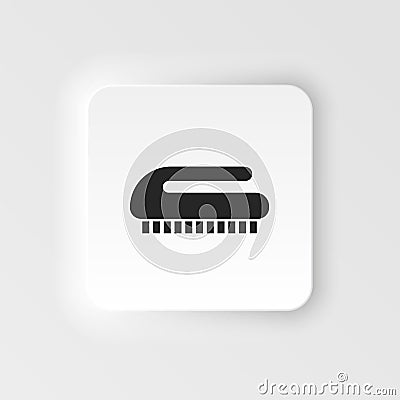 Brush for cleaning objects, clothes, apartments, shoes. Cleaning brush with. Washing Brush with dense bristles Vector Illustration